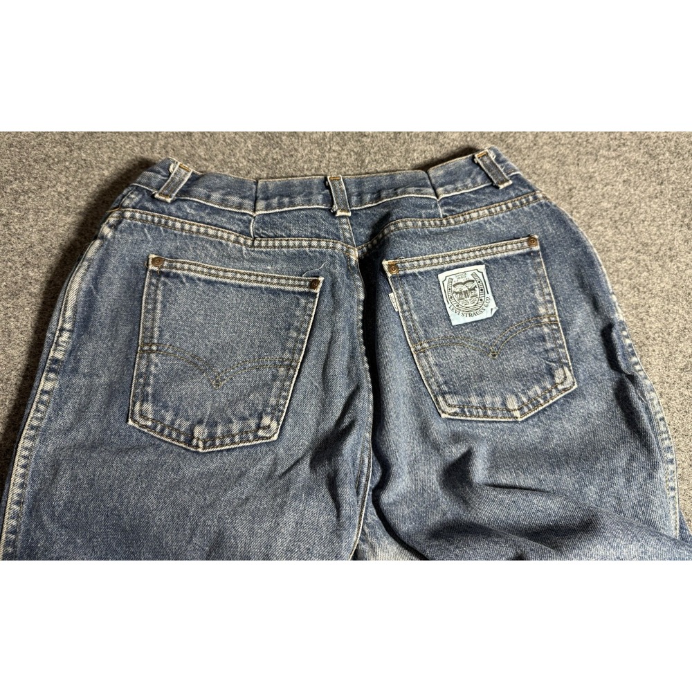 VTG Women's Levi's 29x31 White Tab Jeans Wash Blue Denim 80s USA 501